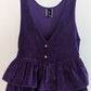 Pinafore purple velvet dress