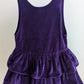 Pinafore purple velvet dress