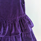 Pinafore purple velvet dress