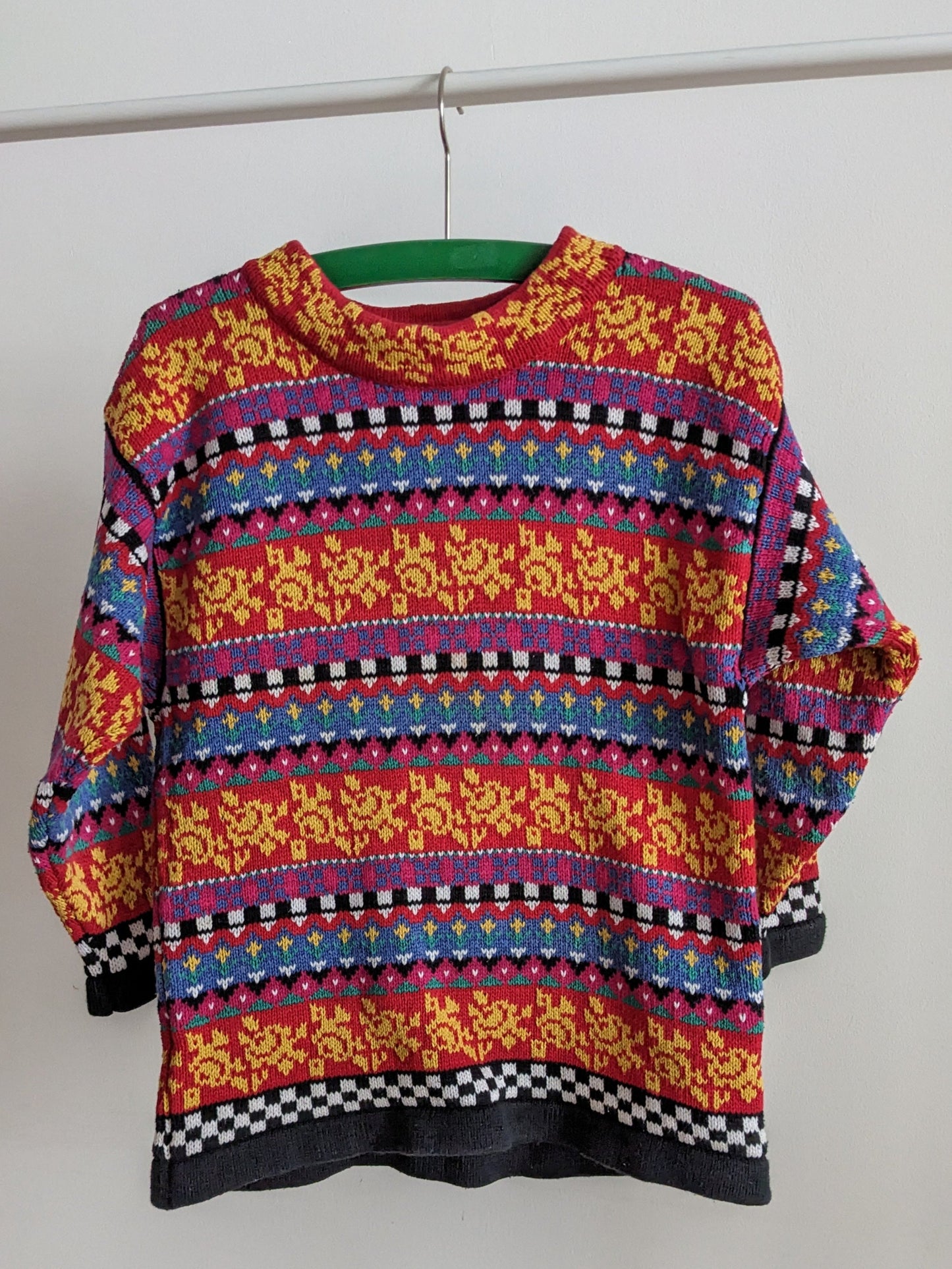 Funky print sweater color