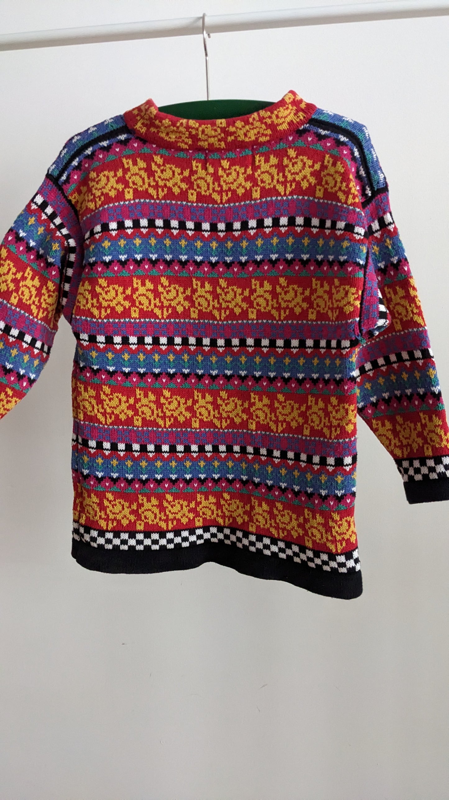 Funky print sweater color