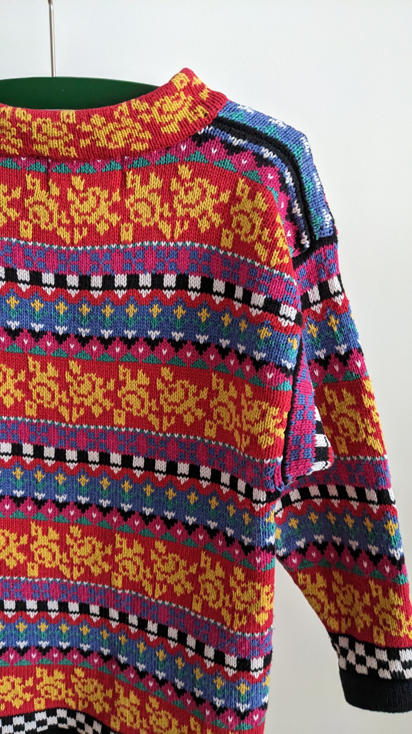 Funky print sweater color