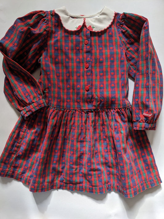 "Apple of my eyes" Vintage Oshkosh dress 4T