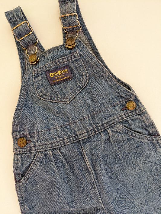 Oshkosh b'Gosh Playing Card Denim Vintage Overall 18