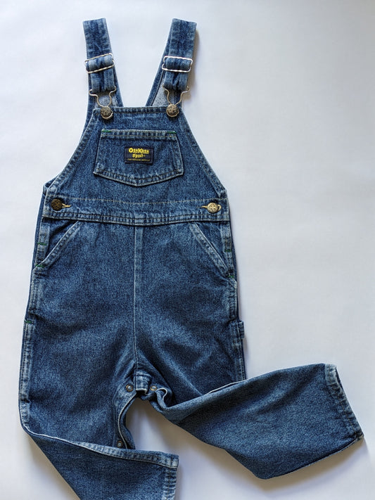 OshKosh b'Gosh denim overall dark wash worker USA