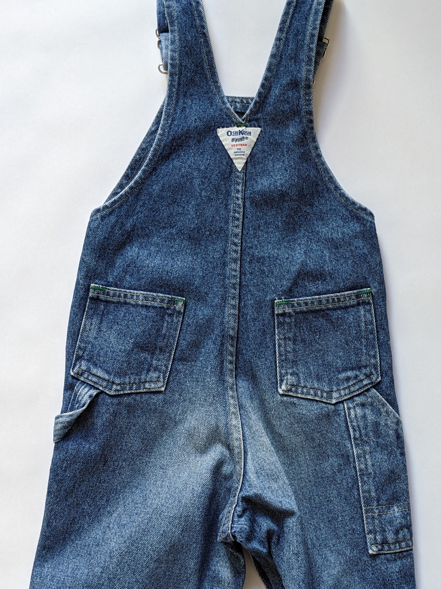 OshKosh b'Gosh denim overall dark wash worker USA