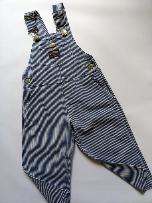 OshKosh b'Gosh denim overall blue hickory Union Made 70's