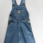 OshKosh b'Gosh denim skirt overall blue orange tag 70's