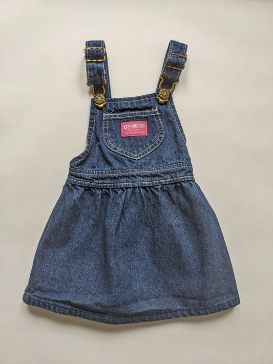 OshKosh b'Gosh denim skirtall dark  blue pink tag