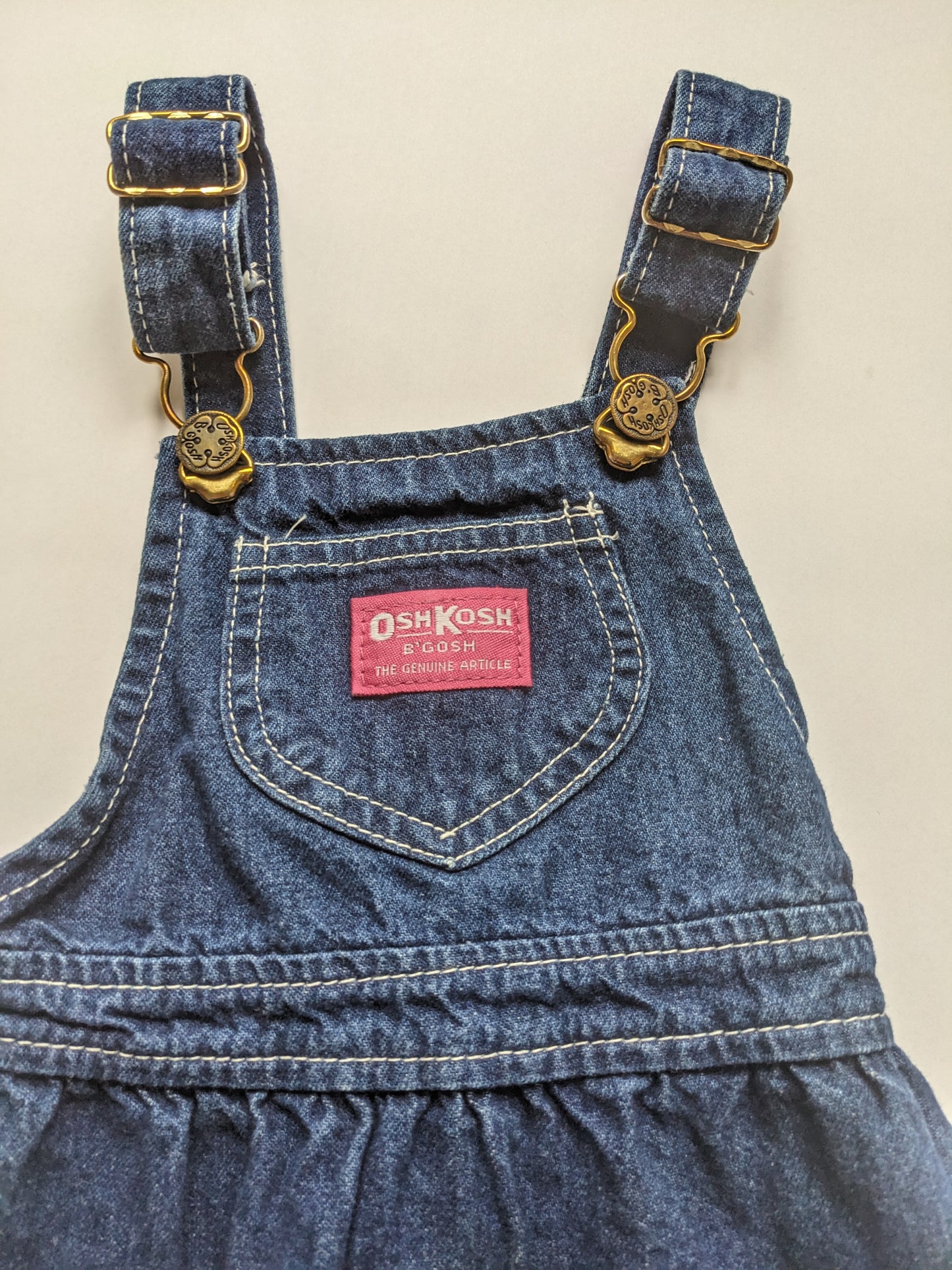 OshKosh b'Gosh denim skirtall dark  blue pink tag