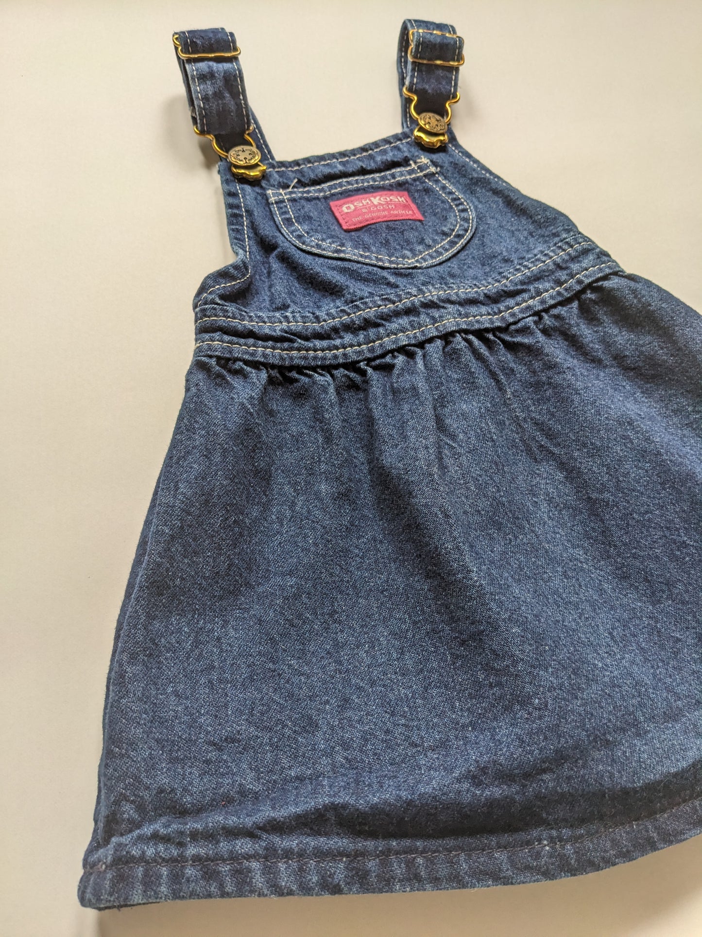 OshKosh b'Gosh denim skirtall dark  blue pink tag