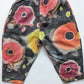 Abstract flowers print vintage trousers with bows