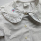 Embroidered collar vintage white shirt