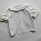 Embroidered collar vintage white shirt