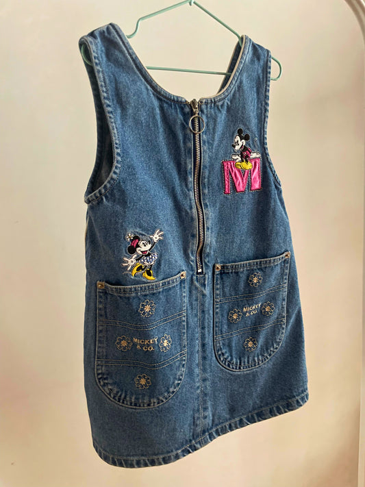 Mickey & Minnie Denim Vintage Romper Dress